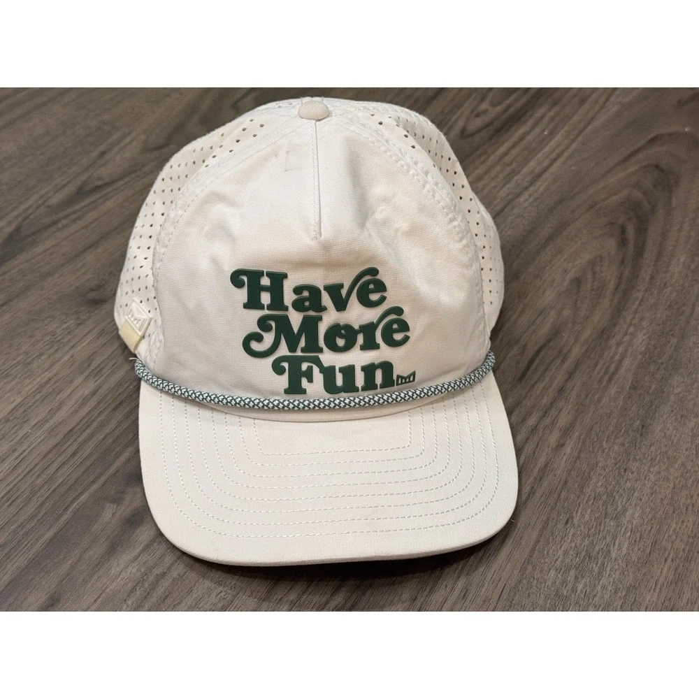 Melin Have More Fun Hat Coronado Hydro White Golf Performance Snapback Cap